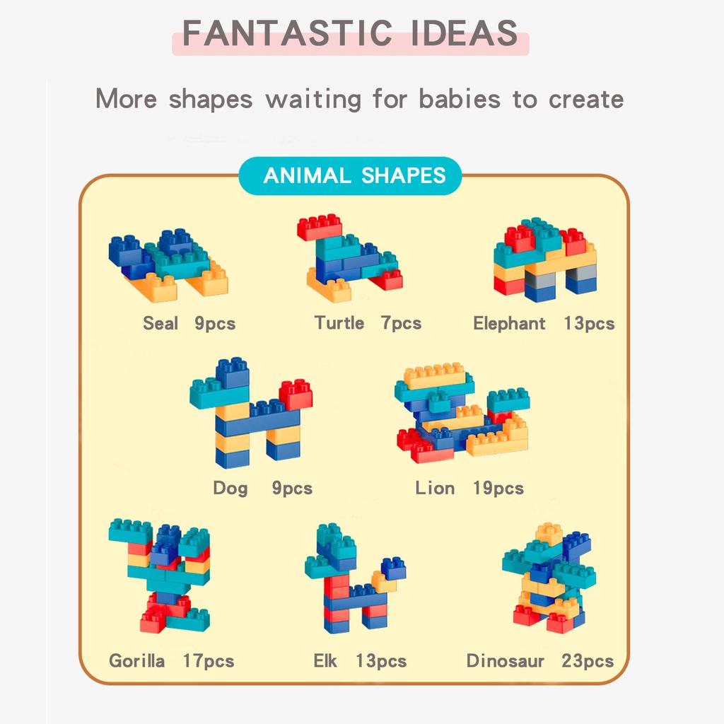 Giorgio Morandi Building Blocks Boys And Girls Darling Kindergarten Children'S Early Education Building Block Plastic Block Toy