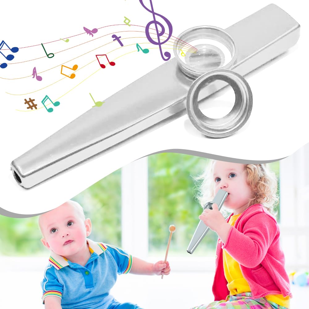 Kazoo Musical Instrument for Simple and Easy To Learn Musical Portable Educational Instrument for Beginners To Practice Playing Color 7-Piece Kids,