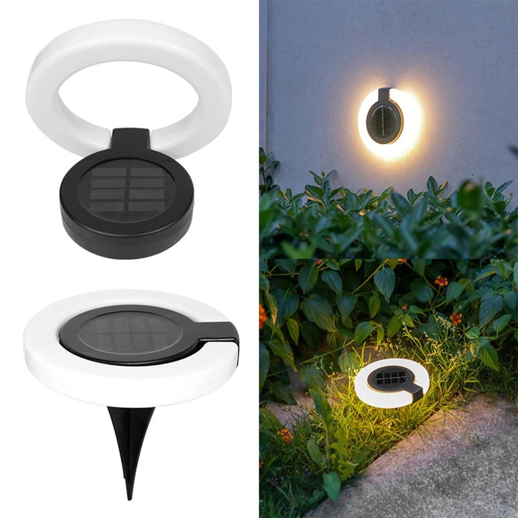 Led Solar Waterproof Atmosphere Light Folding Fence Lights Outdoor Underground Deck Yard Ip65 For Garden Inground Patio Driveway
