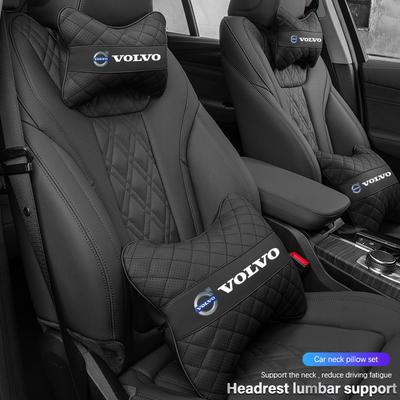 Car Seat Neck Pillow Headrest Lumbar Support Accessories For Volvo Xc60 Xc90 V40 V60 S60 V50 V90 S80 C40 XC40 V70 XC70 C30