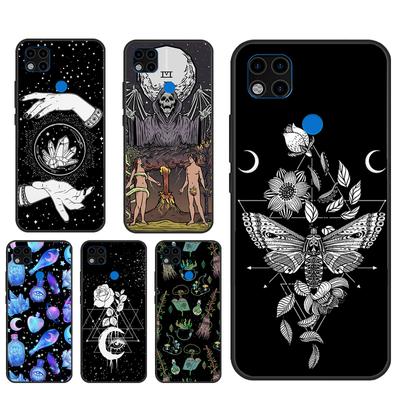 Okultní Čarodějnictví Měsíc Gotická Čarodějnice Pouzdro Pro Xiaomi Redmi Note 11 Pro 10 9 7 8 Pro 9S 10S 11S Redmi 10 9 9A 9C 9T Kryt Funda