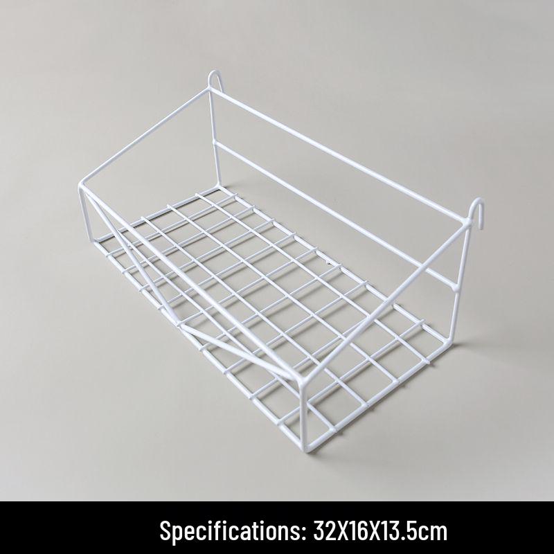 Wire Mesh Grid Hanging Storage Basket for Bathroom and Kitchen Organization
