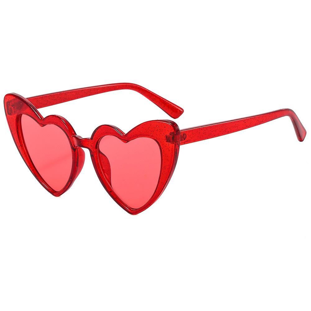 2025 Cross-Border Love UV400 Peach Heart Sunglasses - Glitter Crystal Sun Protection for Women