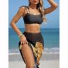 New Sexy Bikini Set Printed Biquini Women Swimwear Skirt Bathing Suit Women Summer Beachwear Dress