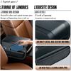 Car Armrest Box Height Pad Universal Leather Armrest Cushion with Pocket Central Memory Cotton Elbow Support Armrest Storage