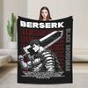 Anime Berserk Plush Blanket Girls Boys  Flannel Throw Blanket For Couch Chair Sofa Bed Soft Design Quality Bedspread Gift