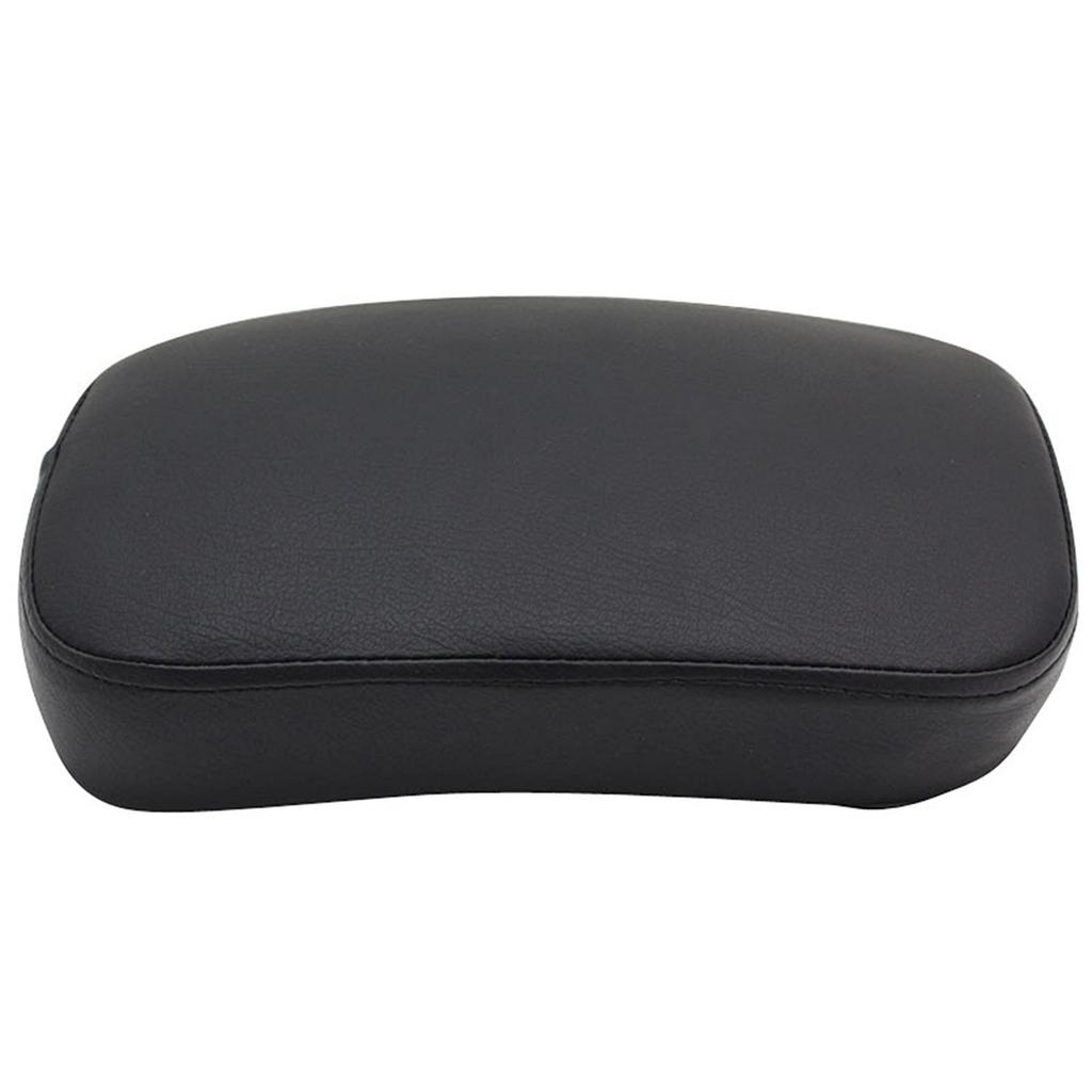Szmsmy Motorcycle Black Rear Passenger Cushion Pillion Pad with 6 Suction Cups for Harley Custom Bikes, Choppers, and Crossovers