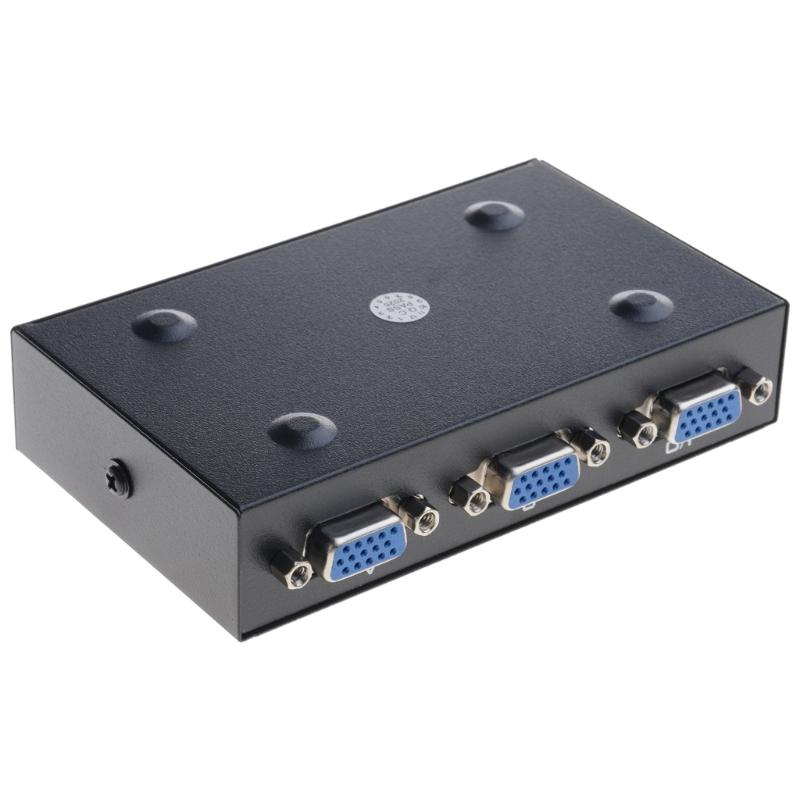 Multi-purpose VGA Video Switch Adapter Converter Box for PC Monitor Accessory 2 Ports Switcher Splitter for Home Device