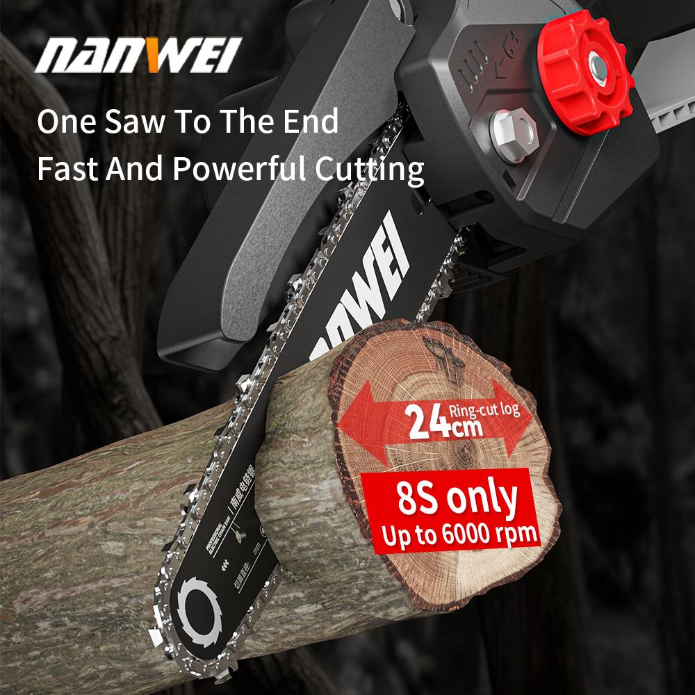 NANWEI 6" /8'' electric chain saw with brushless motor