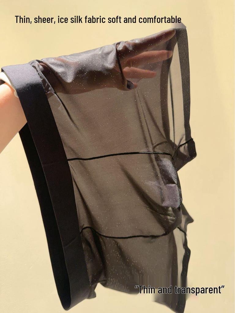 10A Antibacterial Gypsophila Ice Silk Men's Boxer Briefs - 50g Transparent Floating Mask