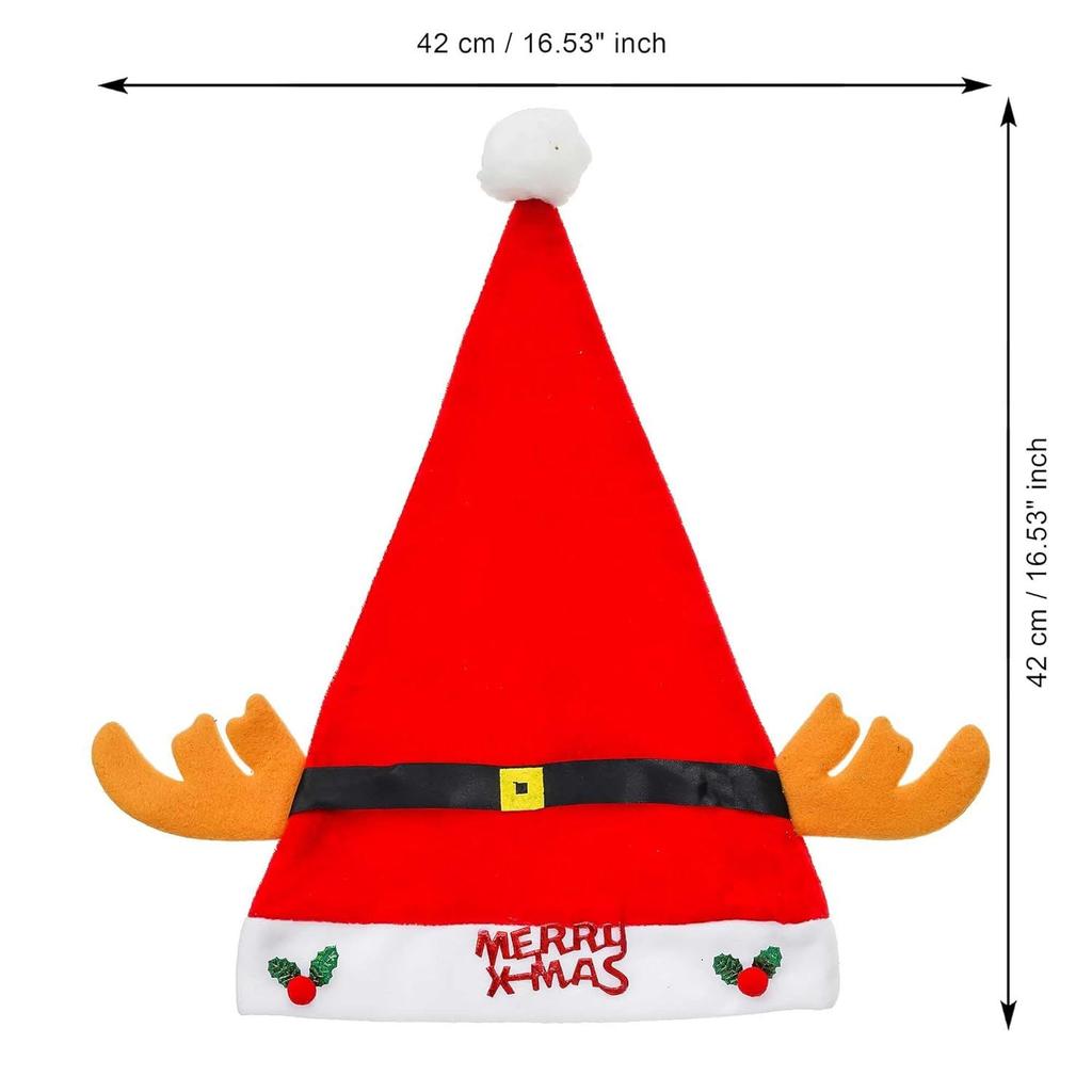 Röda Vita Sammet Klassisk Päls God Jul Mössor Jultomten Julhattar för Barn Bebisar Vuxna