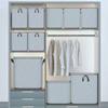 1PC Large Capacity Non-Woven Fabric Clothing Storage Bag Box Home Use Cotton Quilt Organizer Bag Bedroom Storage Modern Simple S