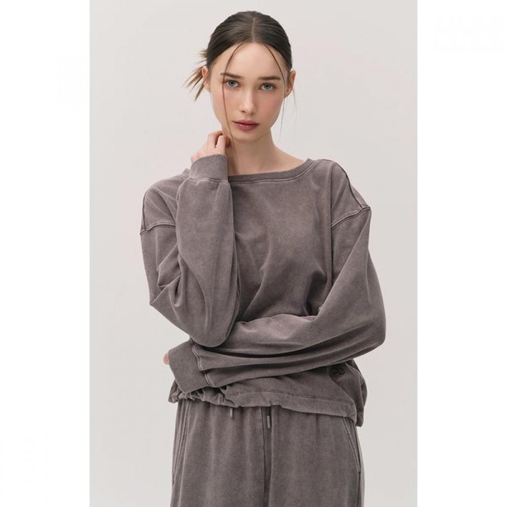 Huit Washed Crop Sweatshirt Htwtp5k02t