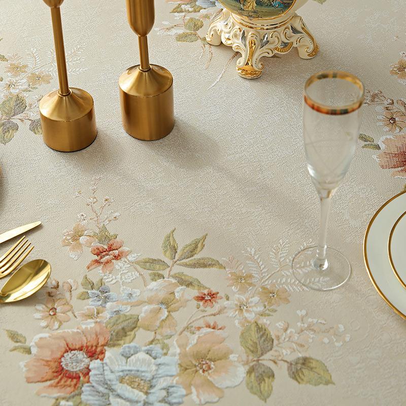 Fata De Masa Florala Eleganta Masa Rotunda Cu Cicuri Jacquard Husa Masuta De Cafea Pentru Petreceri Decor Interior