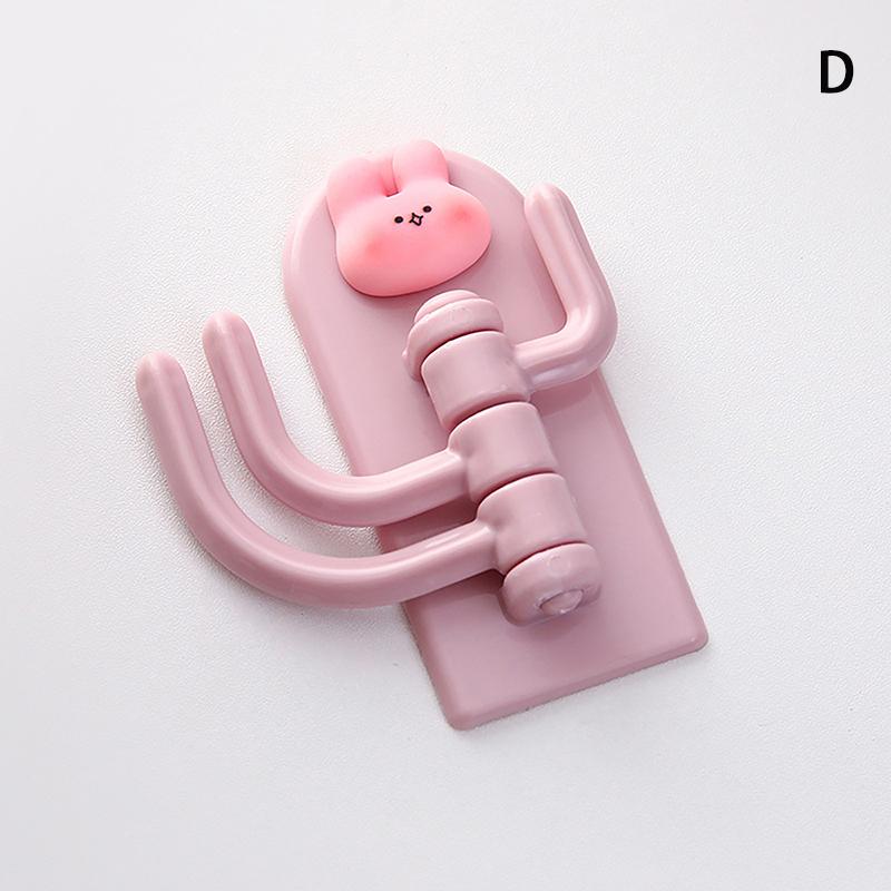 

Вращающийся многоцелевой мультяшный крючок с тремя крючками, милый студенческий общежитие, не оставляющий следов, липкий крючок, настенный дверной крючок, инструмент