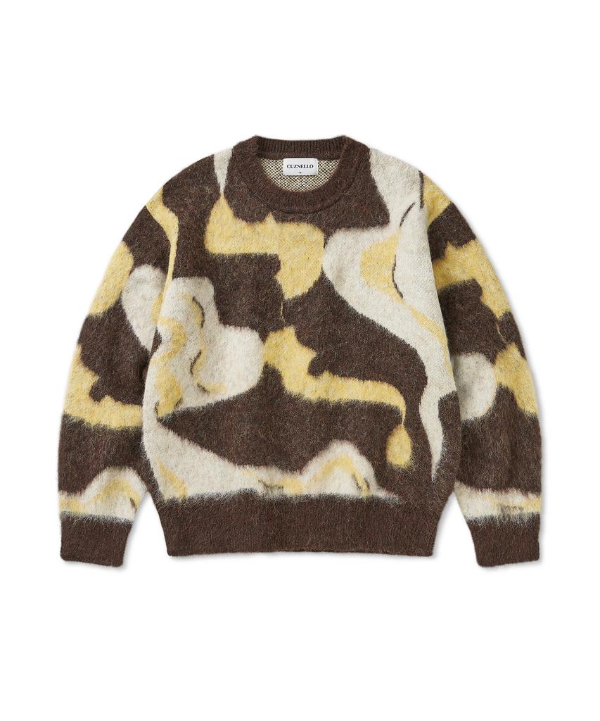 CUZNELLO Drawing Crewneck Knit_Brown