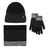Winter gloves men's outdoor cold and warm knitted gloves hat scarf three-piece set thickened gloves women
