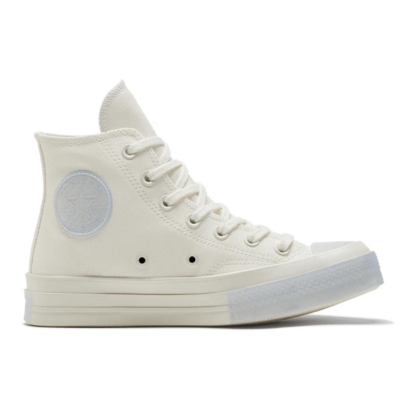 Converse 1970s Chuck Taylor All Star Comfortable, Non-slip, and Durable High-top Canvas Shoes for Women In Off-white
