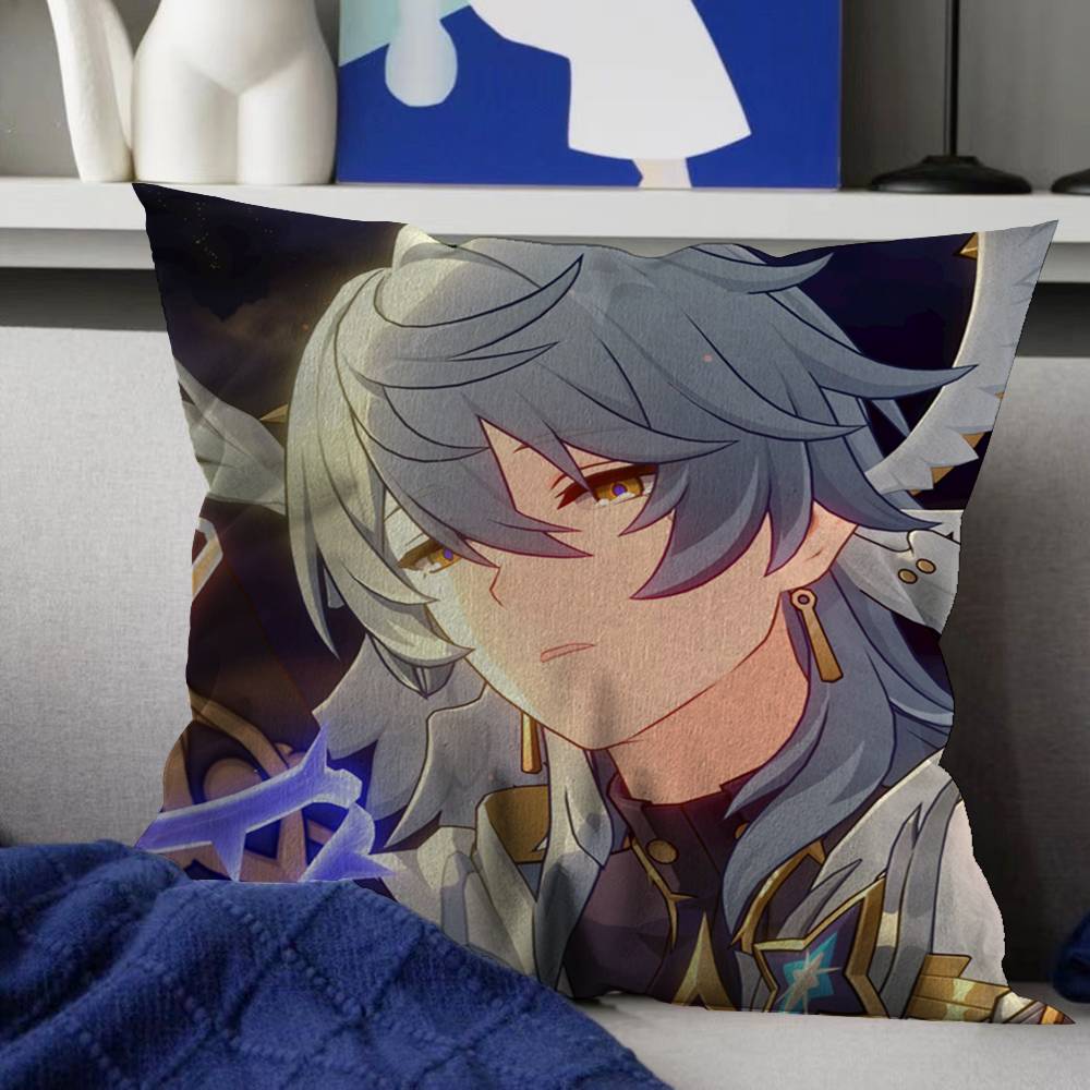 Popular Anime H-Honkai Star Rail Pillow Gift Home Office Decoration Bedroom Sofa Car Cushion Cover Case 45X45