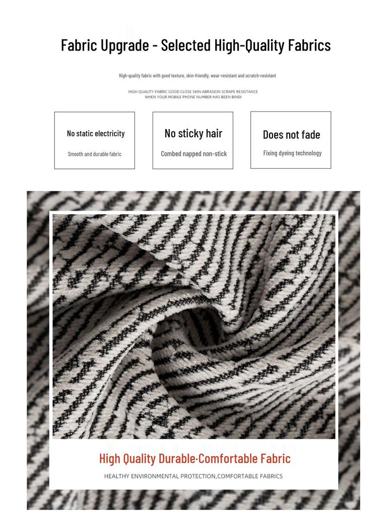 Women's Striped Wide-Leg Wool Pants, Spring/Autumn 2025: Loose, Casual, Drapey Twill with Silver Thread Detailing.