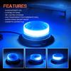 24 LED Blue Strobe Light Car Roof Flash Warning Beacon Light LED Emergency Indication Lamp for Vehicle Forklift Truck Tractor