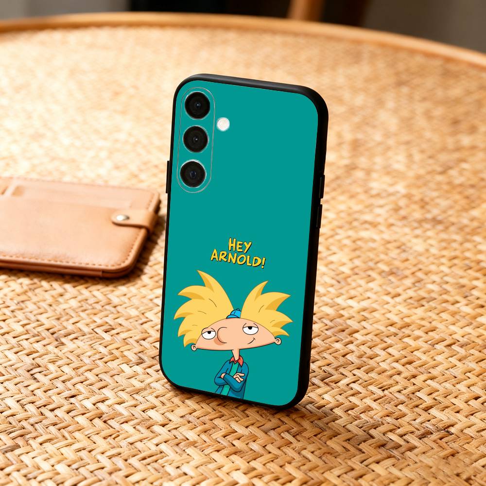 Hey A-Arnold H-Helga Phone Case For Samsung  A73,72,71,A52,51,40,41,A22,A32,31,A13, Soft Black Shell