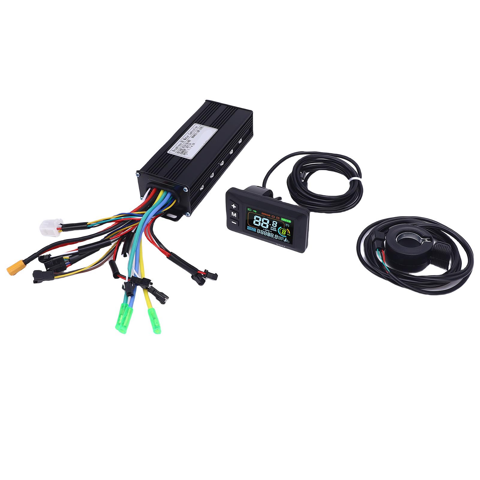 

Electric Bike Controller Kit 30A 3 Mode Sine Controller LCD GD02 Display Panel 130X Thumb Throttle for Electric Bicycle
