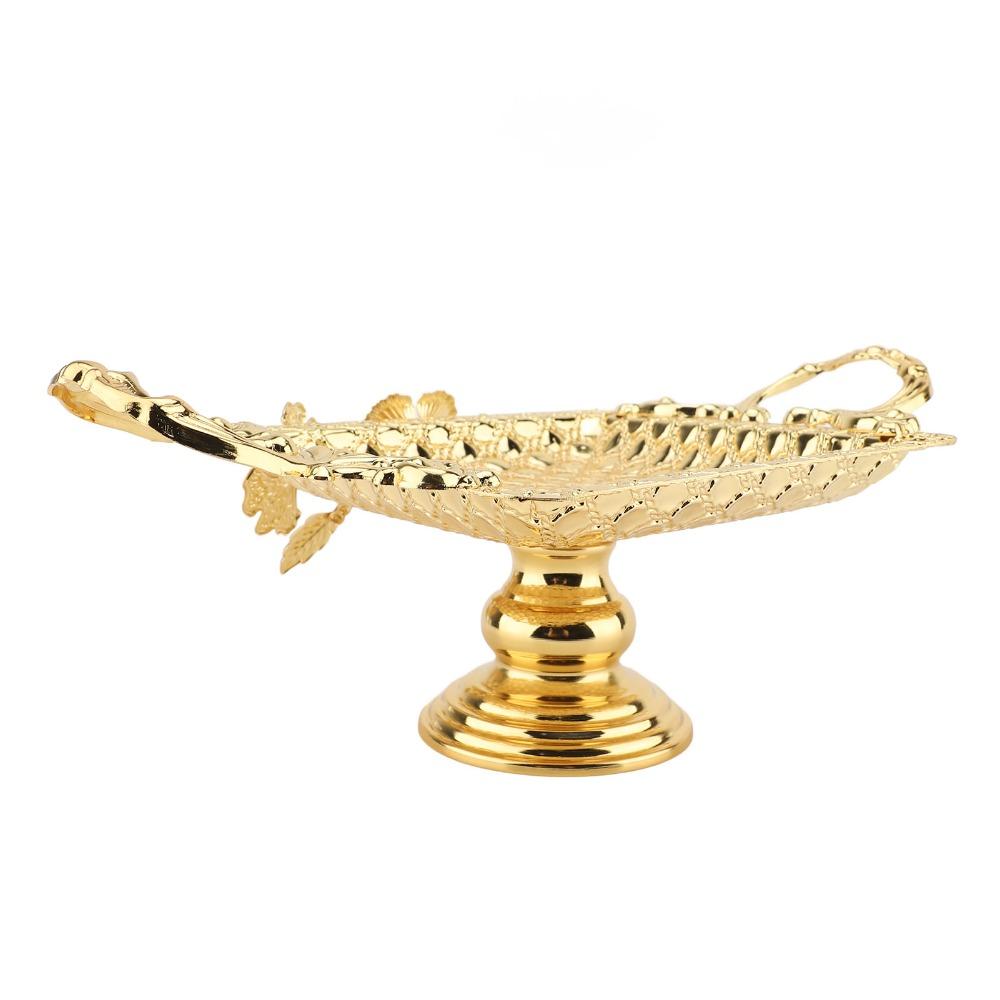 2pcs Gold Dessert Serving Tray Alloy Cupcake Display Stand Cake Serving Stand  Wedding Celebration