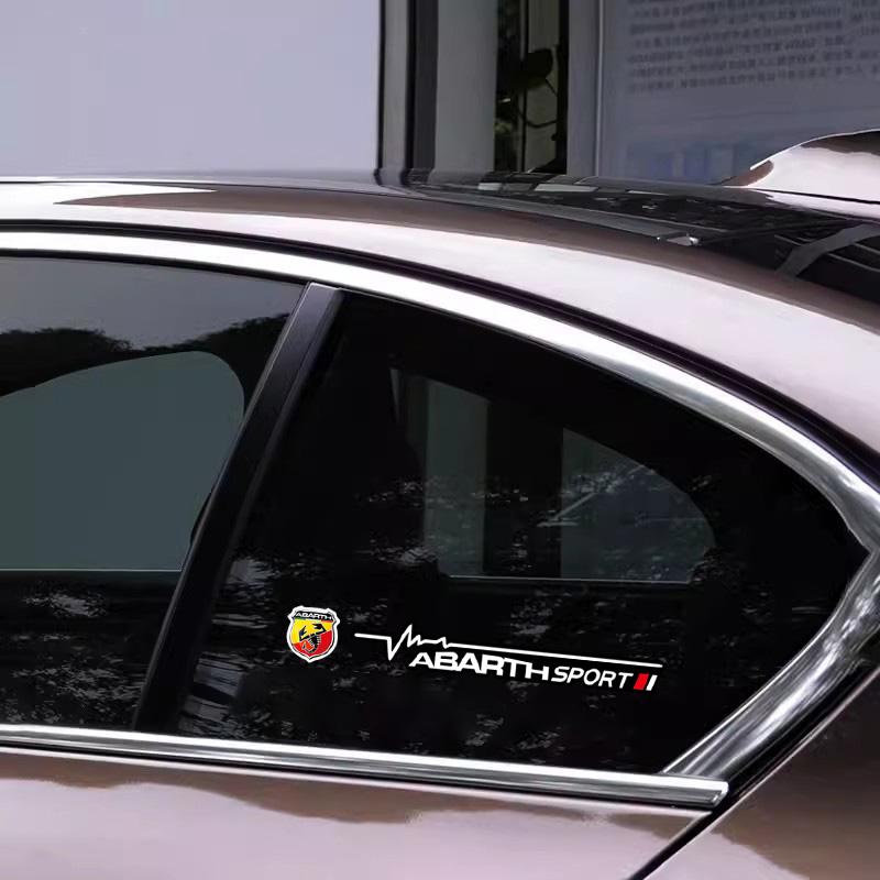 ABCO1 2Pcs Car Body Window Wiper Stickers Decals Accessories For FIAT Abarth Pulse Panda Tipo Strada 600 500X Mobi Doblo Fullback Toro