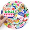 50 Sheets of Waterproof Hand-Painted Cartoon Flower Stickers for Kids' Journals - Guka Small Gifts