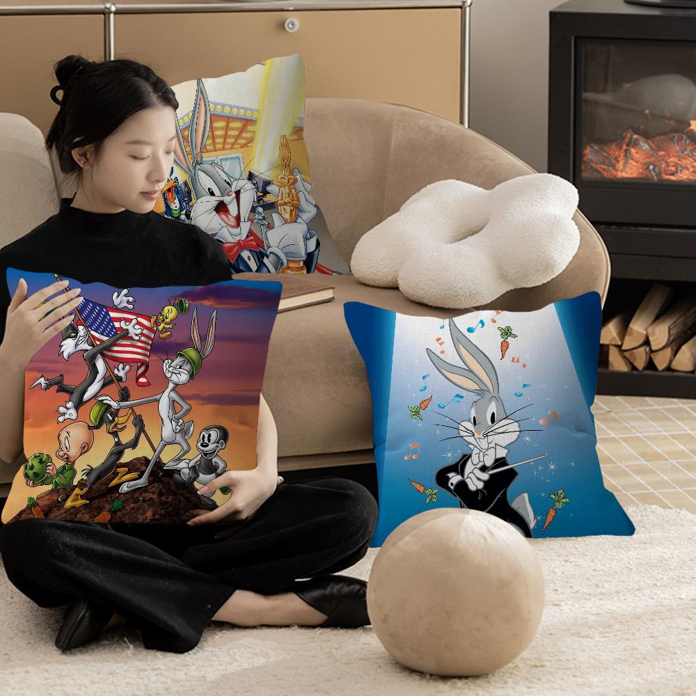 Bunny Funny Cute Rabbit Cartoon Pillowcase toon Gift Cushion Cover Bedroom Home Sofa Chair Seat Decor pillow case