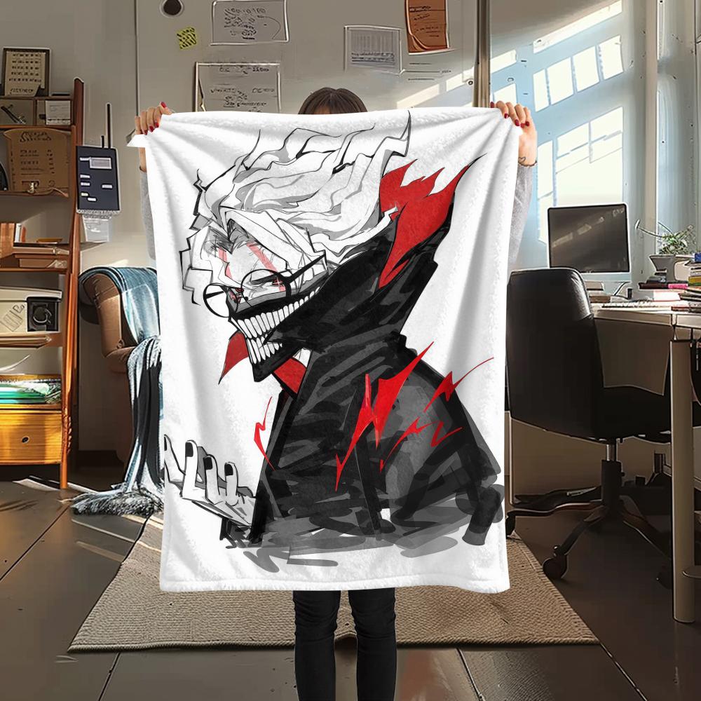 1PC DAN DA DAN Print Flannel Blanket, High quality All Seasons, Home Decor, Warmth and Comfort, Perfect for Christmas Gifts