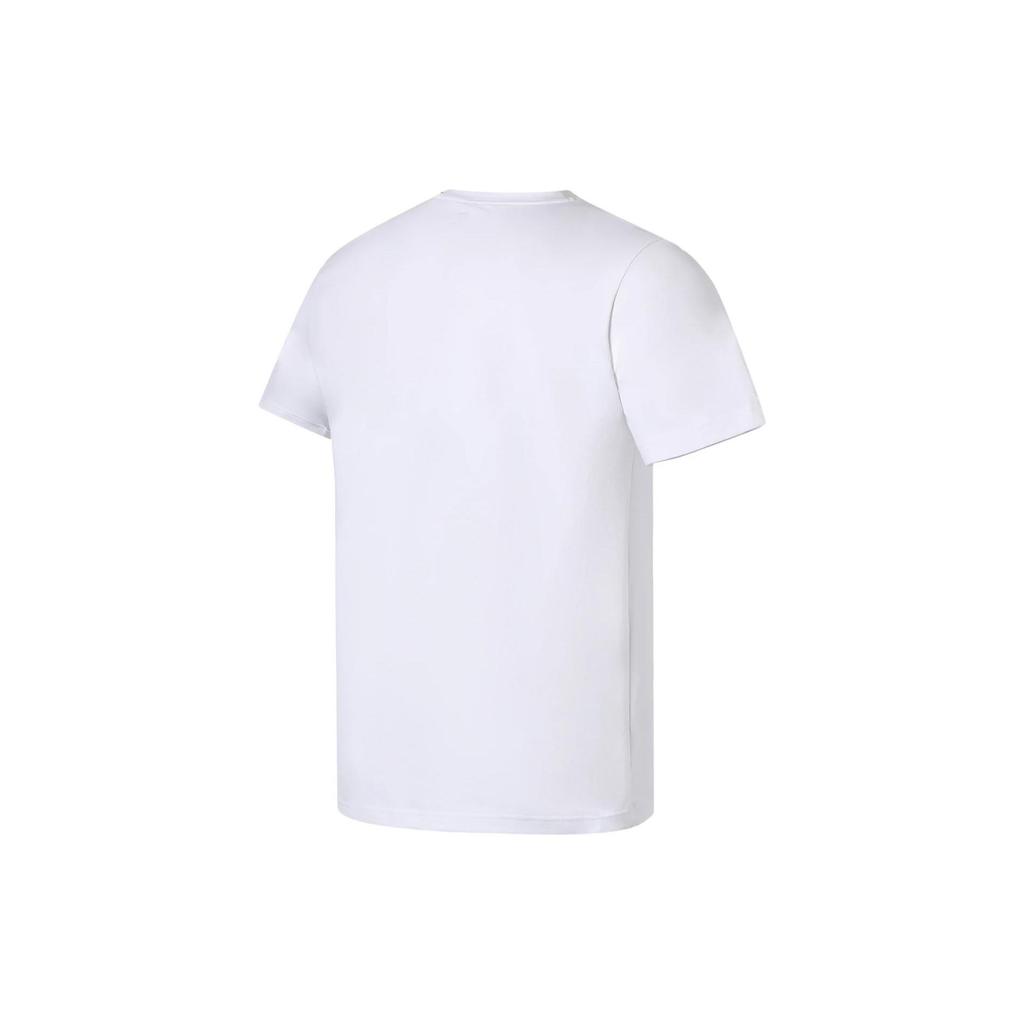 Lining Graphic Print Crew Neck T-Shirt Men Tops White AHSSC11-1