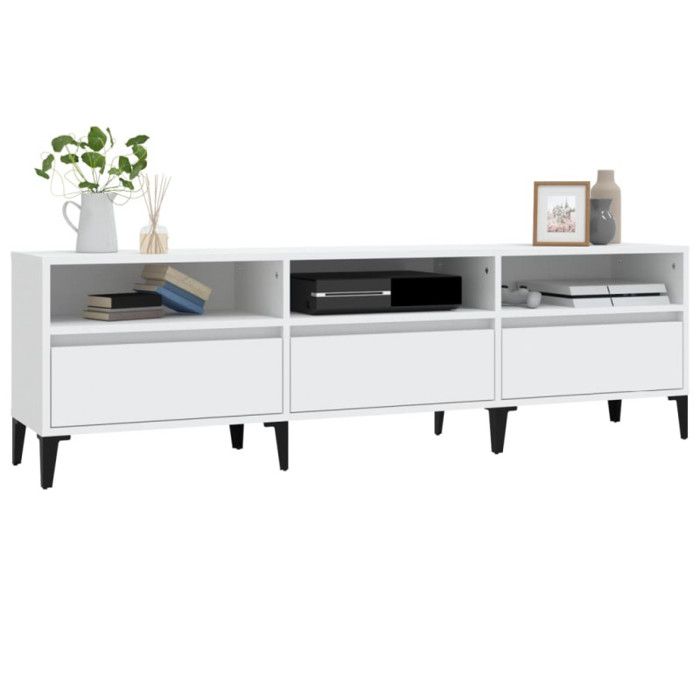 VidaXL TV Cabinet White 150x30x44.5 Cm Engineered Wood 831917