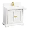 Dollhouse Sink Cabinet 1 16 Scale Floor Standing Double Door Bathroom Sink Wooden Miniature Dollhouse Furniture
