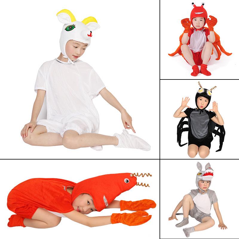 Gray Wolf, Tiger, Lion, Sheep, and Crocodile Kids' Animal Performance Costumes for Shows
