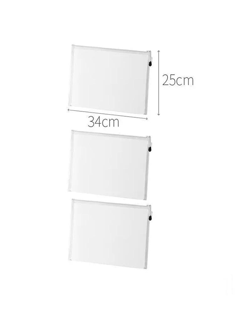 Cosmetic Organization Bag 3pcs Mesh Zipper File Bag Waterproof Moisture Proof Zipper Folder Toy Storage Bag Storage Tools