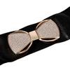 2026 Fashion Women's Elastic Wide Waist Seal Bow Rhinestone Buckle Dress Coat Sweater Decorative Corset Belts for Women Luxury