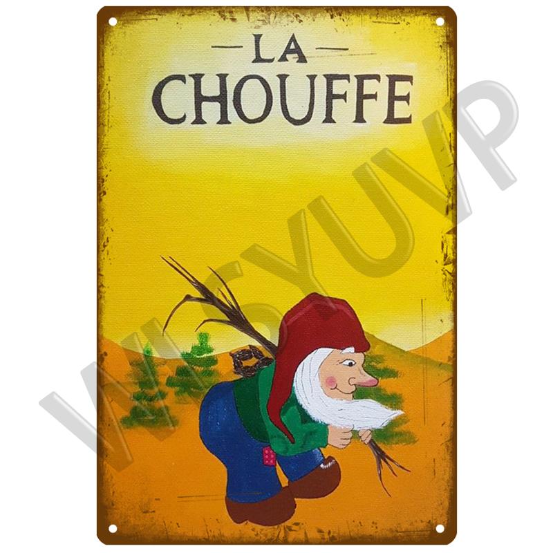 Hertog Jan Retro La Chouffe Metallskilt Blikkskilt Whisky Belgia Øl Plakett Metall Veggdekor Vintage Dekor Plakater Skilt Man Cave