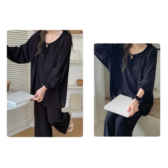 Pajamas Set for Women Long Sleeve Top And Pants Sleepwear Set Casual Loose Lounge 2 Piece Pjs Set for Spring Autumn