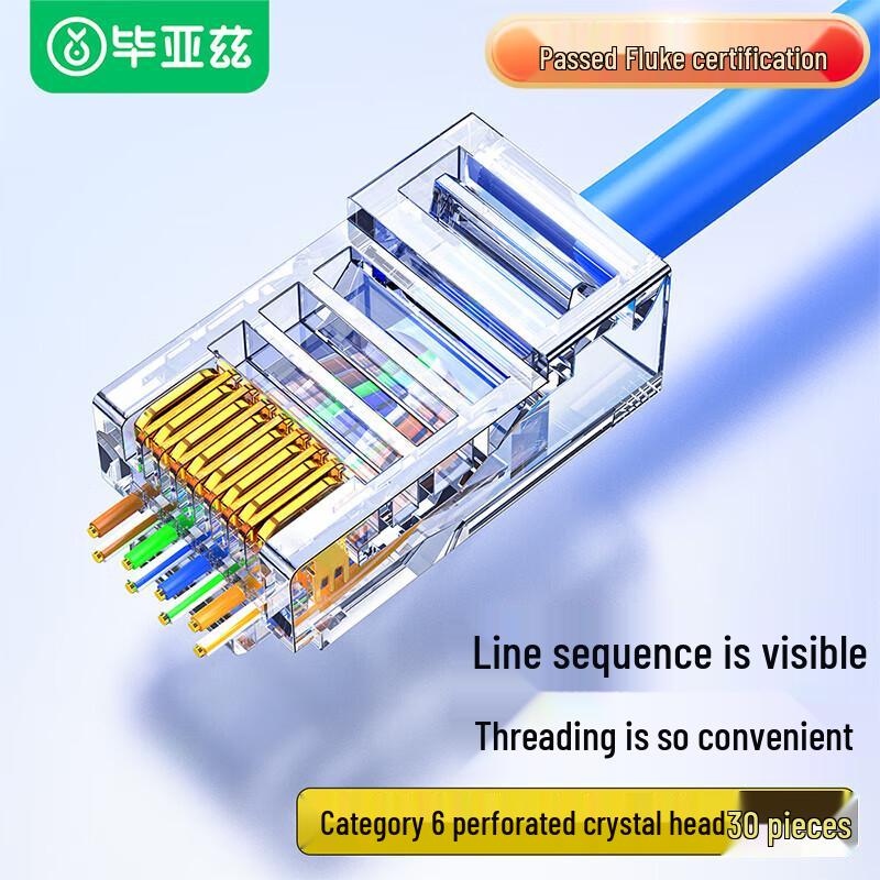 

BIAZE CAT6 RJ45 8P8C Pass-Through Connectors