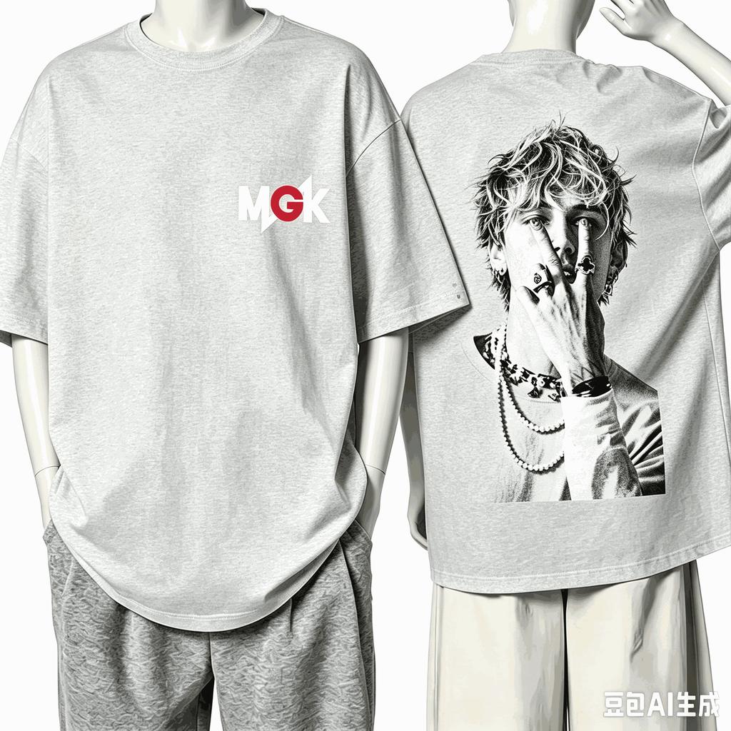 Machine Gun Kelly 2026 Vintagestyle Graphic Tee Clothing New Unisex Rock Band Shirt Hip Hop Oversized Printed Cotton Oneck