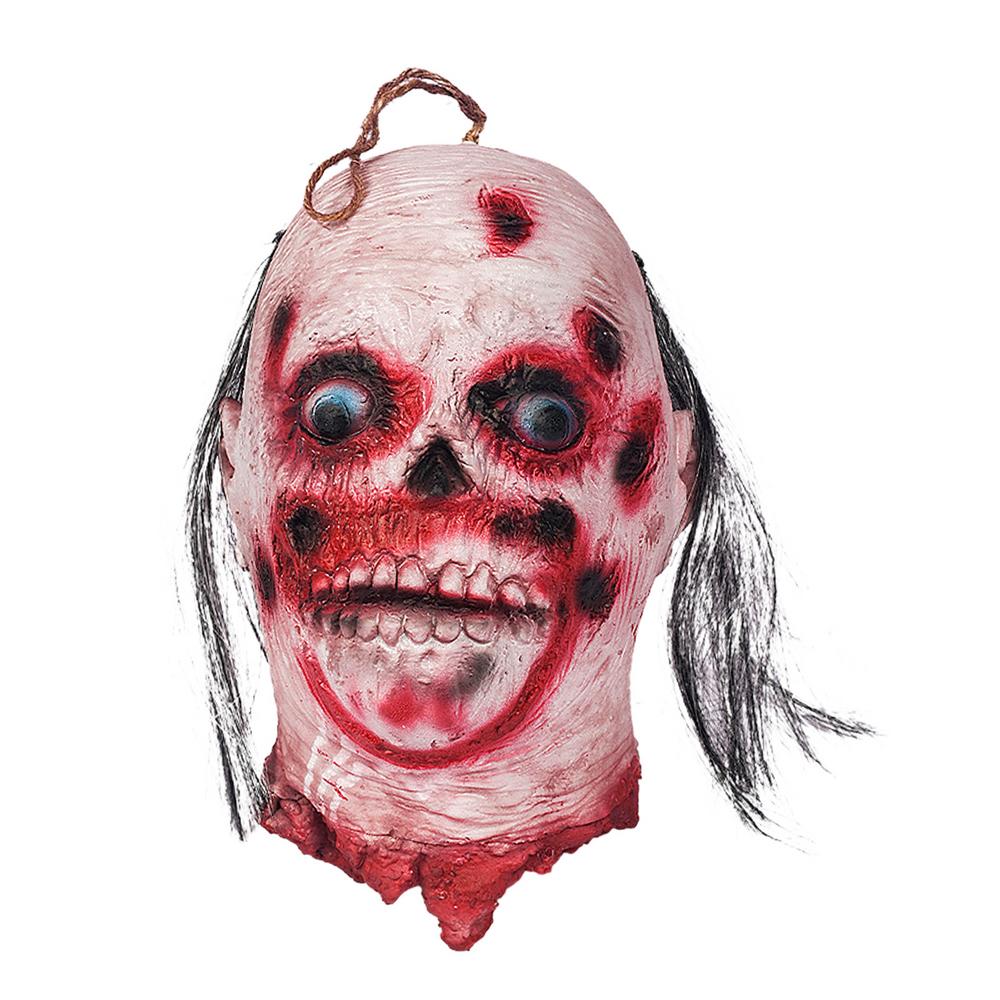 

Отрубленное лицо Хэллоуин Реквизит Кровавое лицо Латексное украшение Страшный реалистичный реквизит для вечеринки Праздничный без запаха Реквизит в виде отрезанного лица Труп