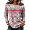 Women's Casual Christmas Print Long Sleeve Neck Top