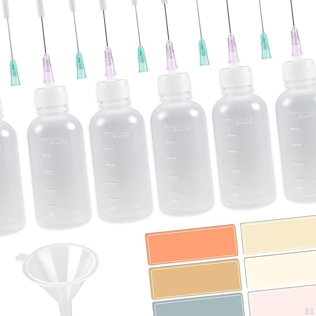 Precision Applicators Oil Dropper Bottle Bottles and 12 Tips 50cc Empty Oiler for DIY