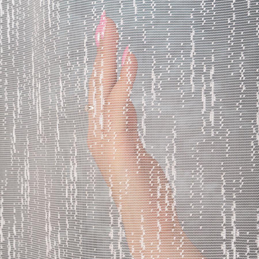 EVA - Ready-made jacquard curtain with a straight hem - 140x250 cm - white