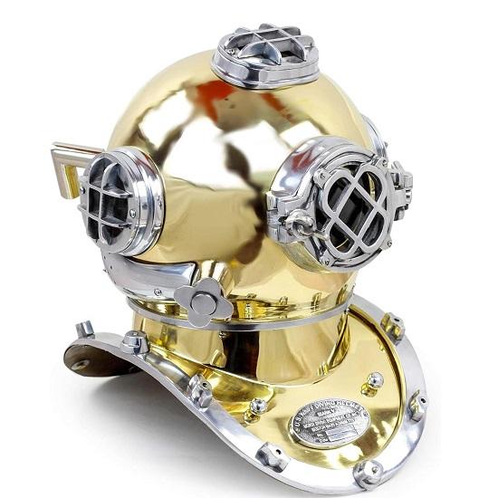 US Navy Mark V Diving Helmet Scuba Diver Decorative Helmet SCA Replica Maritime Decor