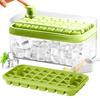 Cube Tray with Lid and BinEasy Release Ice Cube Trays for Freezer Whiskey Cocktail Tea Coffee Summer Kitchen Supplies