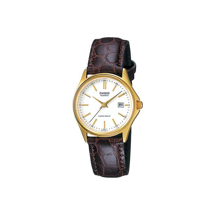 

CASIO Women s Standard Series 24mm White Watch LTP-1183Q-7A LTP-1183Q-7A White Dial Brown Strap