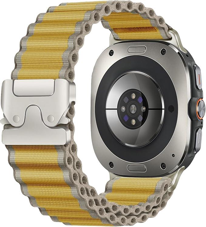 Nylonový námořnický řemínek pro Samsung Galaxy Watch Ultra 2025/7 47mm Prodyšný pásek Parachute přezka Pro Galaxy Ultra 47mm Náramek